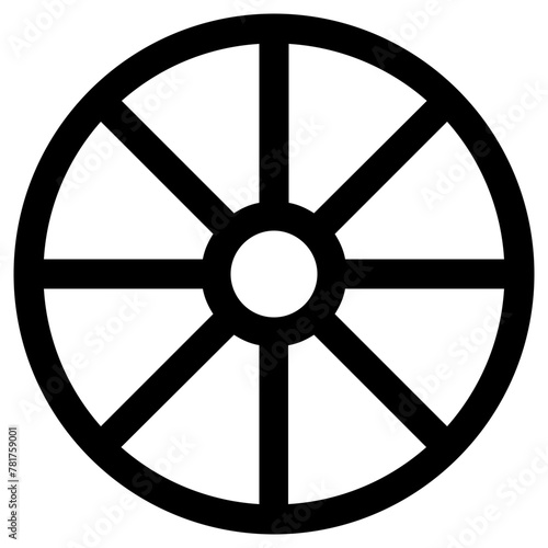 wheel icon, simple vector design photo