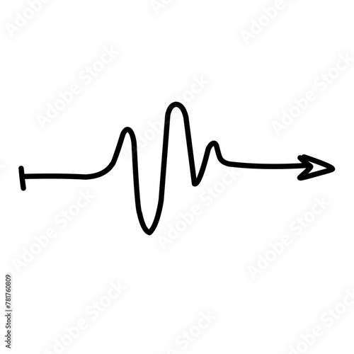 Knot arrow line thought