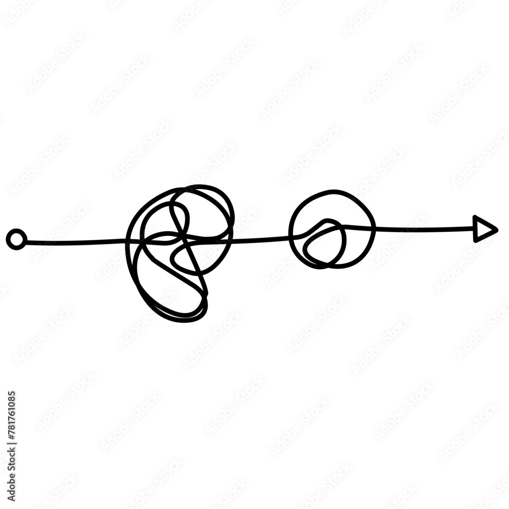 Knot arrow line thought Knot arrow line thought