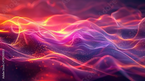 Abstract energy background with dynamic waves and ripples of light