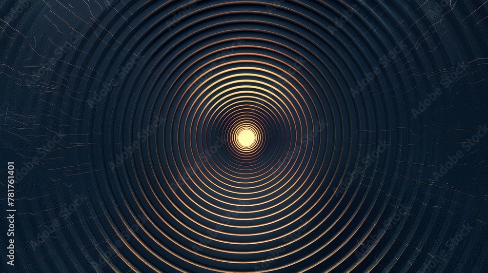 Geometric Textures: A 3D vector illustration of a circular pattern radiating from a central point Geometric Textures: A 3D vector illustration of a circular pattern radiating from a central point