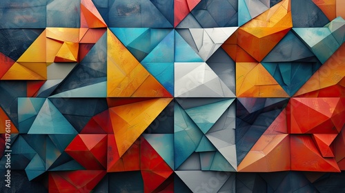 Abstract geometric pattern in vibrant colors