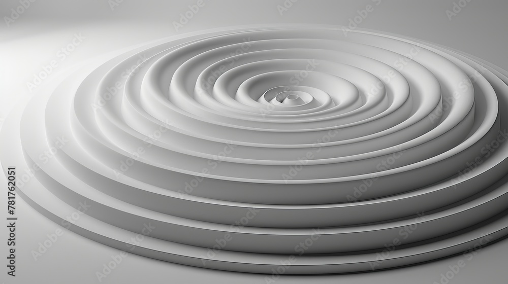 Minimalist Geometry: A 3D vector illustration of a series of concentric circles Minimalist Geometry: A 3D vector illustration of a series of concentric circles