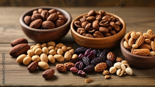  A bountiful selection of nuts and dried fruits