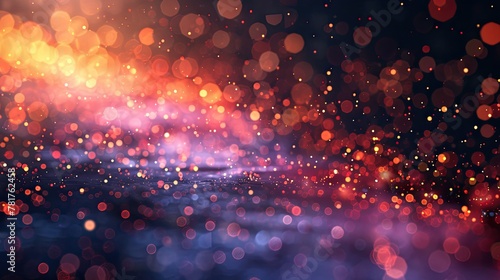 Abstract motion background with streaks of light and bokeh effects