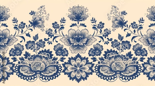 Vintage Patterns: A vector illustration of a Victorian lace pattern