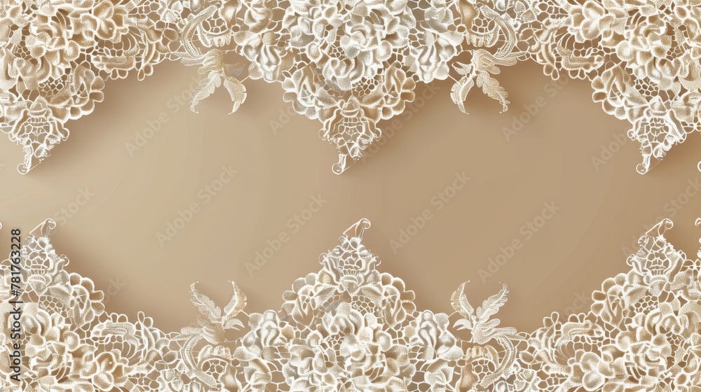 Wedding Borders: A vector graphic of a lace border