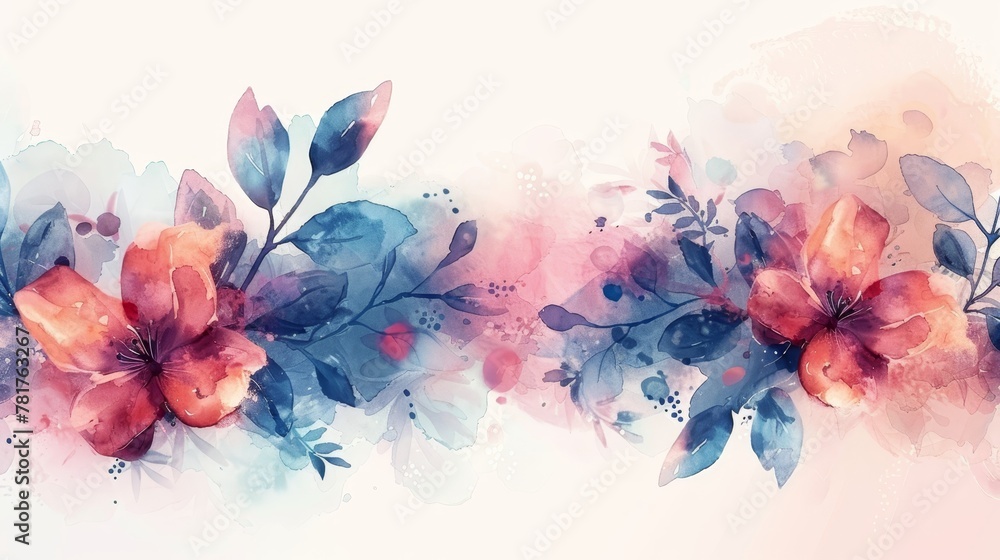 Obraz premium Wedding Borders: A vector illustration of a watercolor border