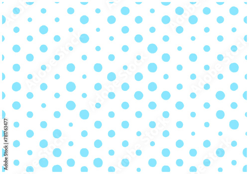 梅雨風手描き水玉パターン背景2水色