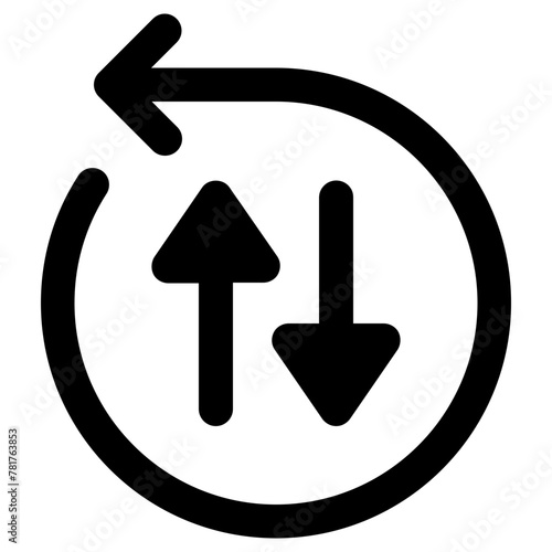 up and down icon, simple vector design photo