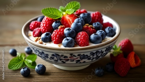  Fresh berries and mint a summer delight