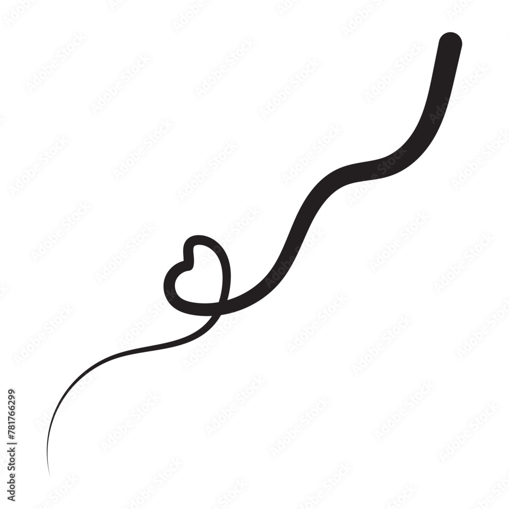 Squiggle and swirl line with a heart. Hand drawn calligraphic swirl. Swirly line doodle. 11:11 Squiggle and swirl line with a heart. Hand drawn calligraphic swirl. Swirly line doodle. 11:11