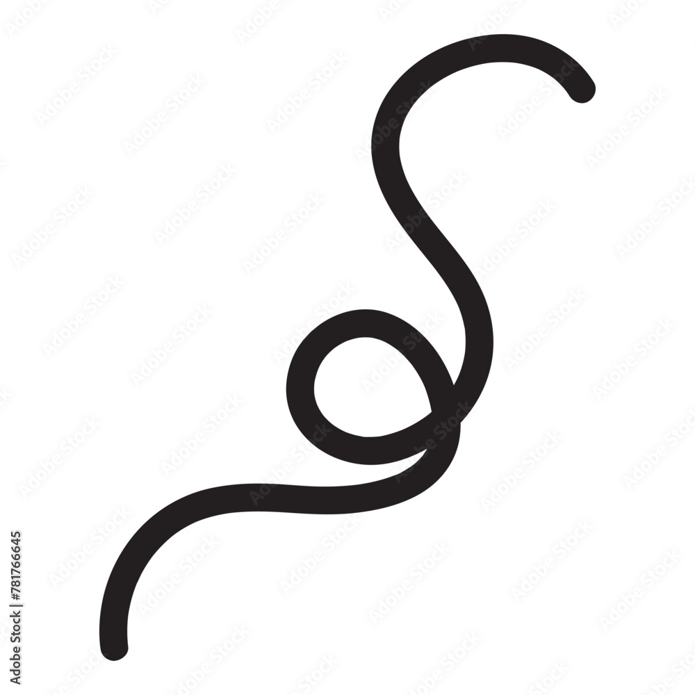 Fototapeta premium Swirl line. Elements of calligraphy. Vintage ornament with dividers and swashes. Curly swish for design. 11:11