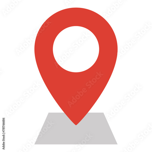 シンプルな赤いマップピン