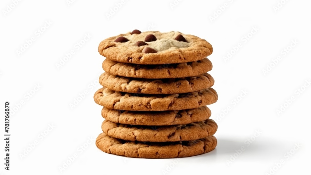 Deliciously stacked chocolate chip cookies Deliciously stacked chocolate chip cookies