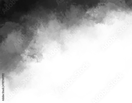 抽象的な黒色の霧煙のテクスチャ背景素材/背景透過 5