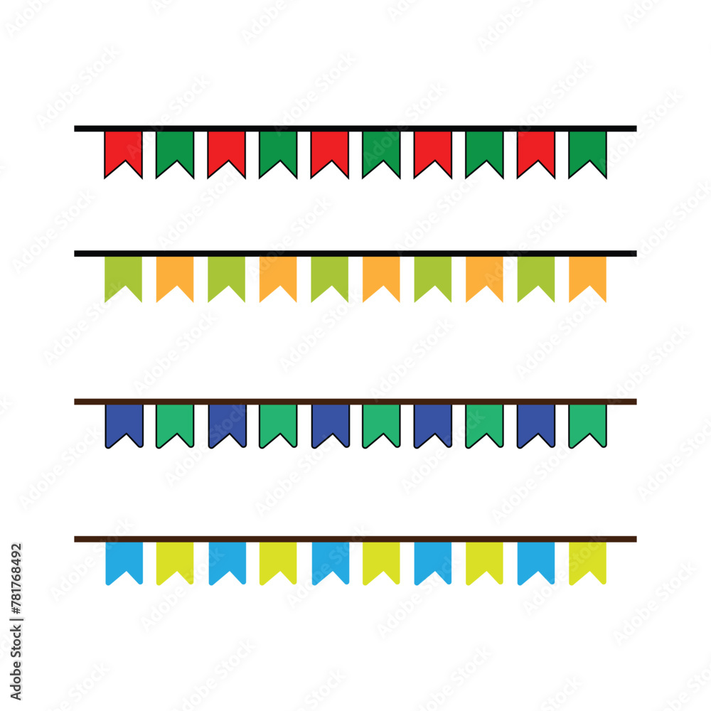 Set of Cinco de Mayo, birthday elements and icons. decoration cinco de mayo mexican celebration flat style icon. Vector illustration. Eps file 279.