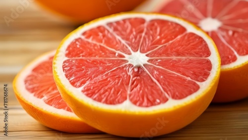  Freshly sliced grapefruit ready to enjoy