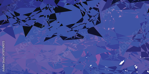 Dark Purple vector texture with random triangles.