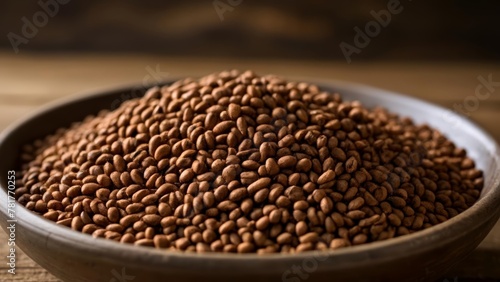  Aromatic coffee beans in a bowl
