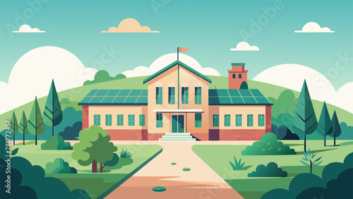 An old rundown school building is transformed into a green education center featuring stateoftheart energyefficient systems and sustainable