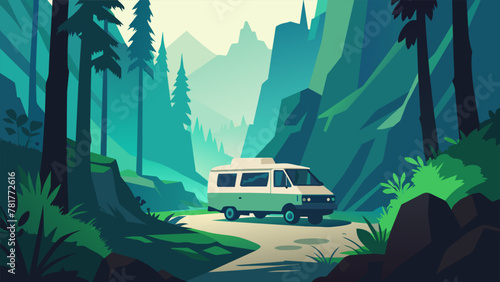 As the van made its way deeper into the woods the emerald green ferns and mosscovered rocks seemed to blur together making it feel like a