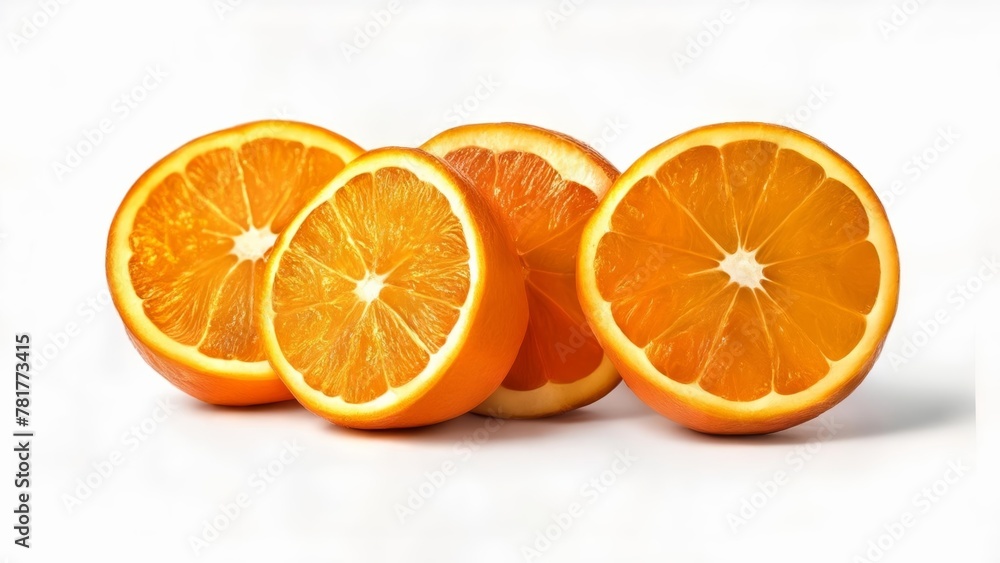 Freshly sliced oranges ready to enjoy Freshly sliced oranges ready to enjoy