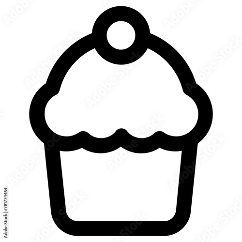 Fototapeta Naklejka Na Ścianę i Meble -  cupcake icon, simple vector design