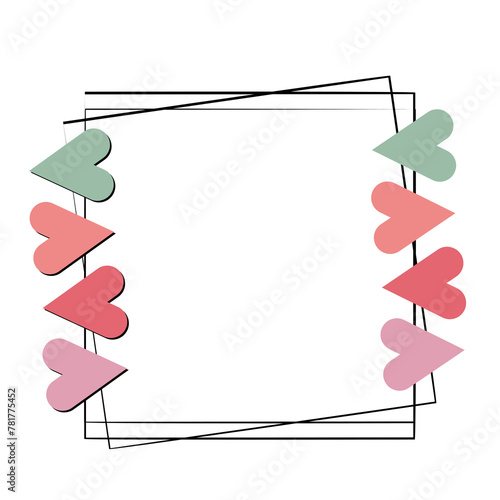 frame with ribbon