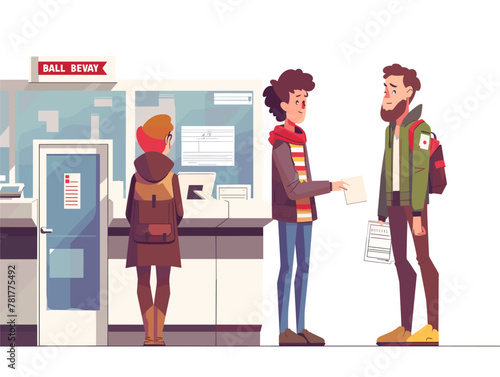 Cash Withdrawal at the Bank: A Customer-Focused Animated Illustration