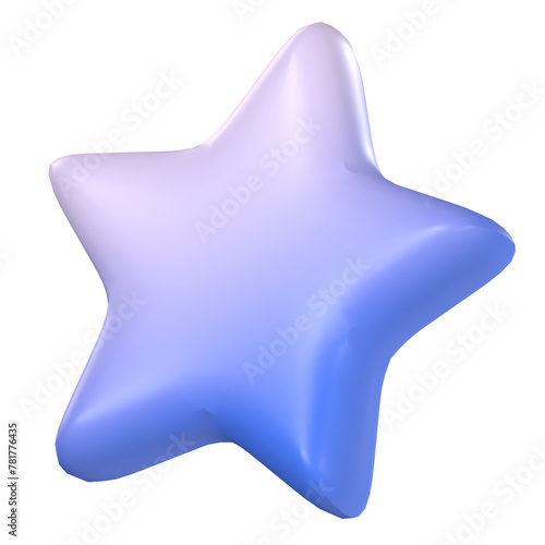 Gradient textured Abstract 3D object geometry shape