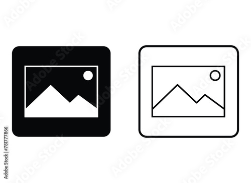 Picture icons set. Picture vector icon. photo gallery icon vector. gallery icon icon set. picture symbol. photo signs. vector illustration. EPS file 216.