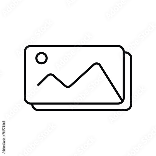 Image vector icon, gallery symbol. Modern, simple flat vector illustration for web site or mobile app. high quality black style vector icons. Vector illustration. Eps file 262.