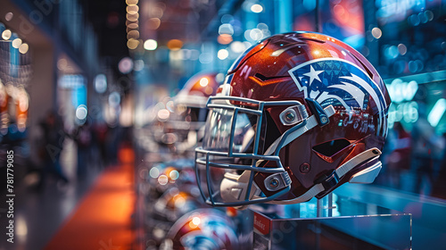 American football helmet. generative ai  photo