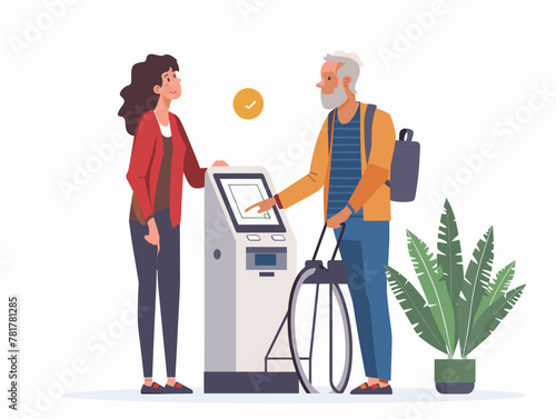 Empowering Accessibility: Visually Impaired Bank Customer Navigates ATM with Specialized Assistance