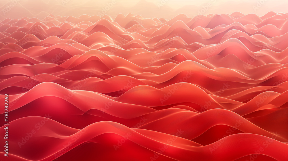 3D vector art background, waves of red hues with golden mist in the lowlands, sparks and highlights on the peaks 3D vector art background, waves of red hues with golden mist in the lowlands, sparks and highlights on the peaks
