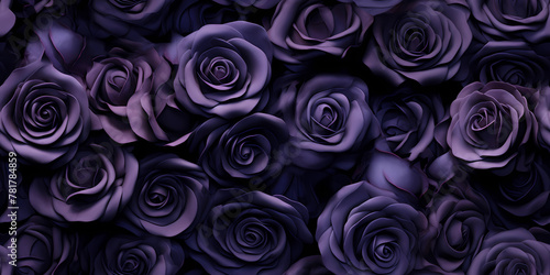 floral pattern wallpaper in the style of gothic dark