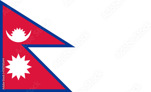 Flag of Nepal vector illustration