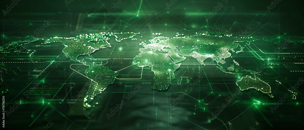Global Networking and Digital Communication Concept, Futuristic Technology Background with Earth Globe Global Networking and Digital Communication Concept, Futuristic Technology Background with Earth Globe