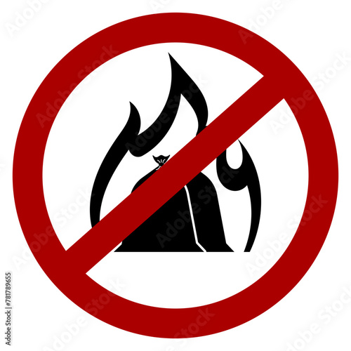 "Do not burn trash" sign