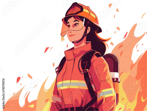 Courageous Female Firefighter Defies Stereotypes with Bravery and Strength
