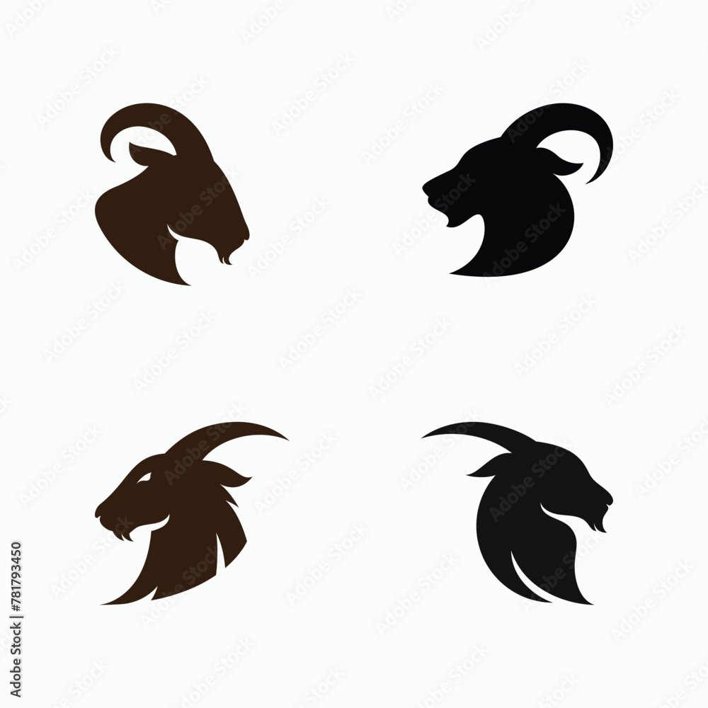 Naklejka premium Goat Logo Template vector icon