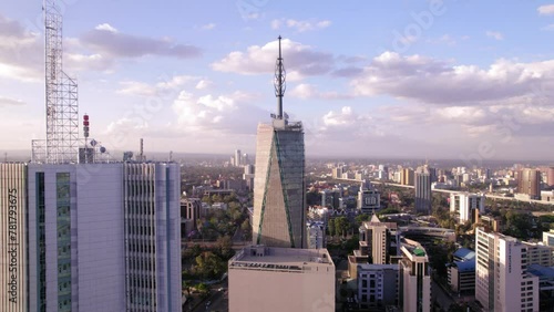 Aerial drone video upper hill Nairobi Kenya photo