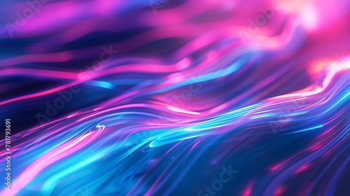 glowing lines neon lights abstract psychedelic background ultraviolet pink blue vibrant colors