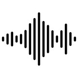 sound waves icon, simple vector design