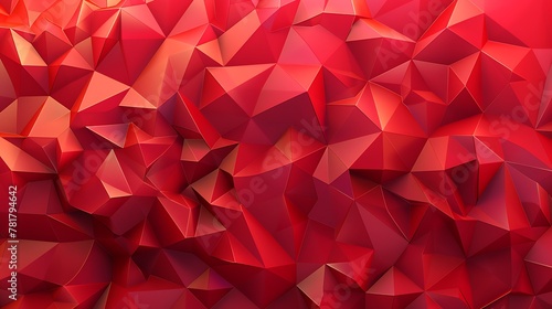 low poly background red color