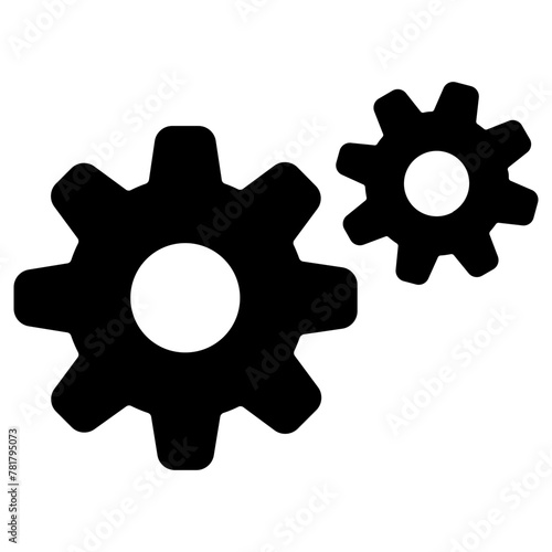 gear wheel icon, simple vector design