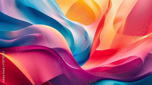 Multi coloured shapes make up an abstract background