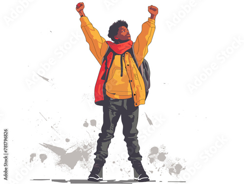 Unwavering Resolve: A Protestor's Moral Strength Against Oppression
