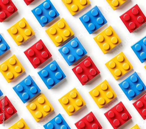 bricks on white background.